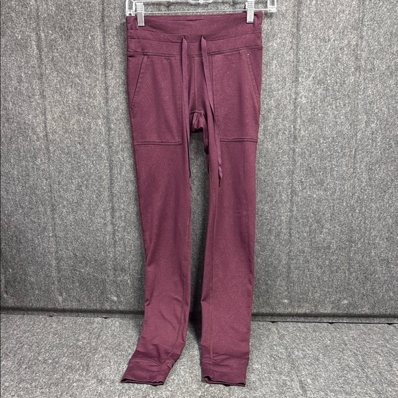 aerie Pants - Aerie Purple Leggings with Elastic Waistband and Tapered Fit